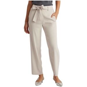 Quince Cream Tie-Waist Women's Trousers